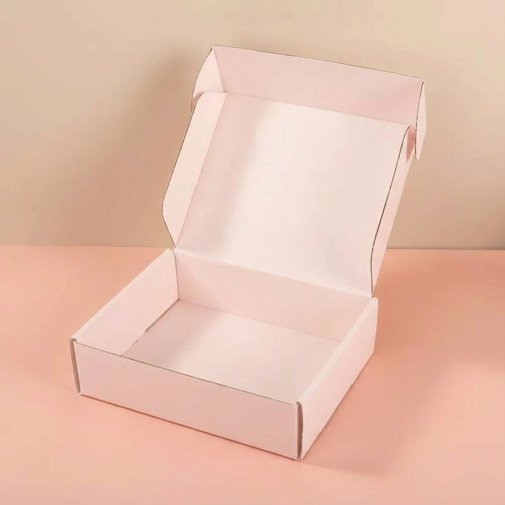 50pc, 5 sizes Pink corrugated cardboard mailer shipping box: T4