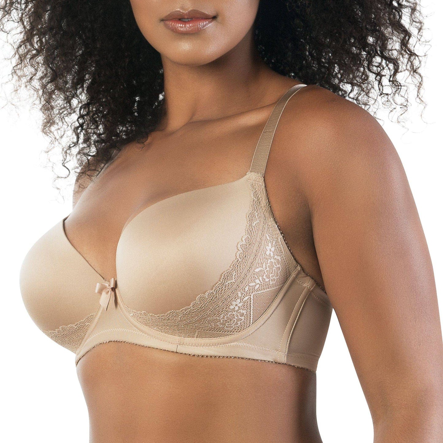 Casey Full Bust Padded Plunge T-Shirt Bra - E. Nude: 34I (US) / 34G (UK)