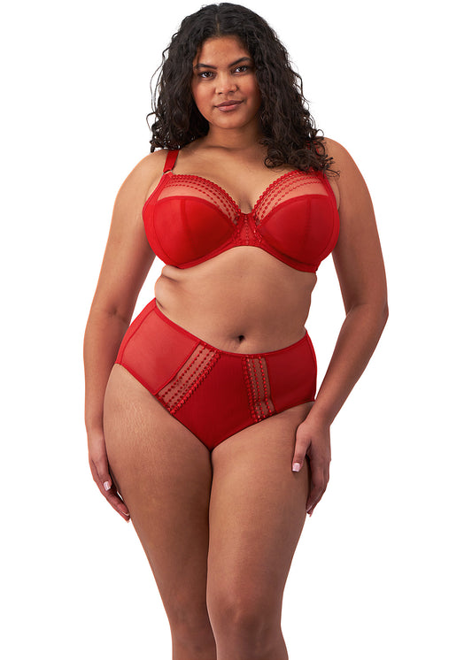 ELOMI MATILDA HAUTE RED UNDERWIRE PLUNGE BRA