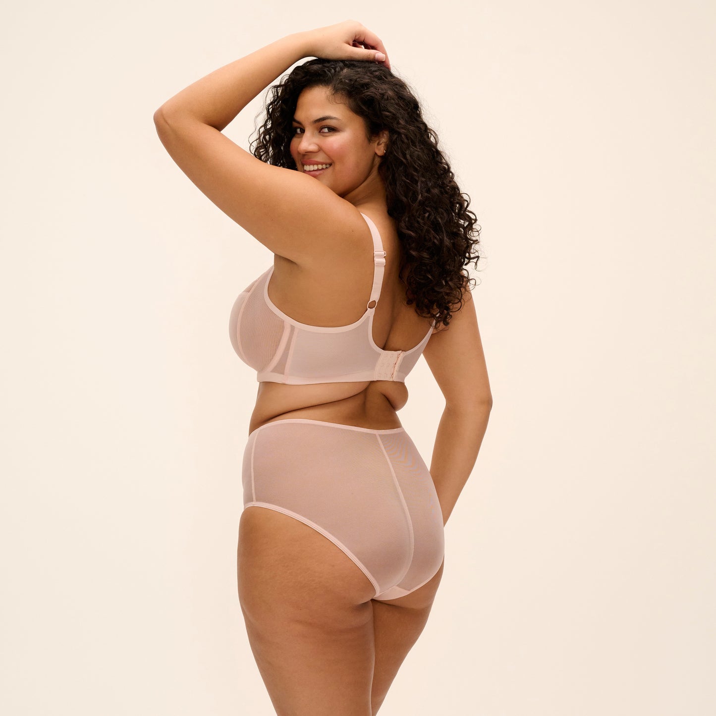 ELOMI MATILDA PEARL BLUSH UNDERWIRE PLUNGE BRA