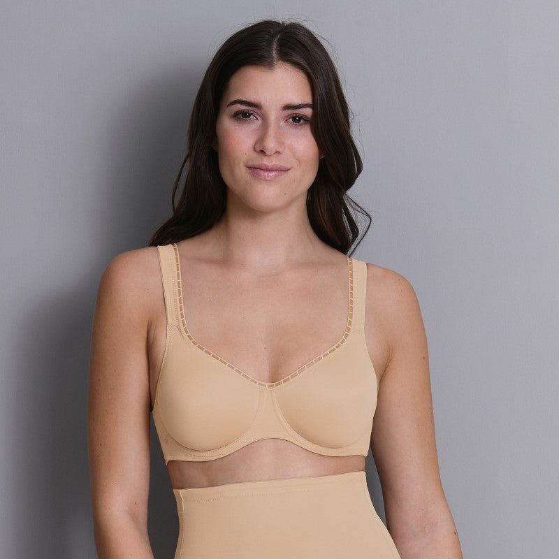 ROSA FAIA TWIN FIRM WIRE BRA MOULDED DEEP SAND