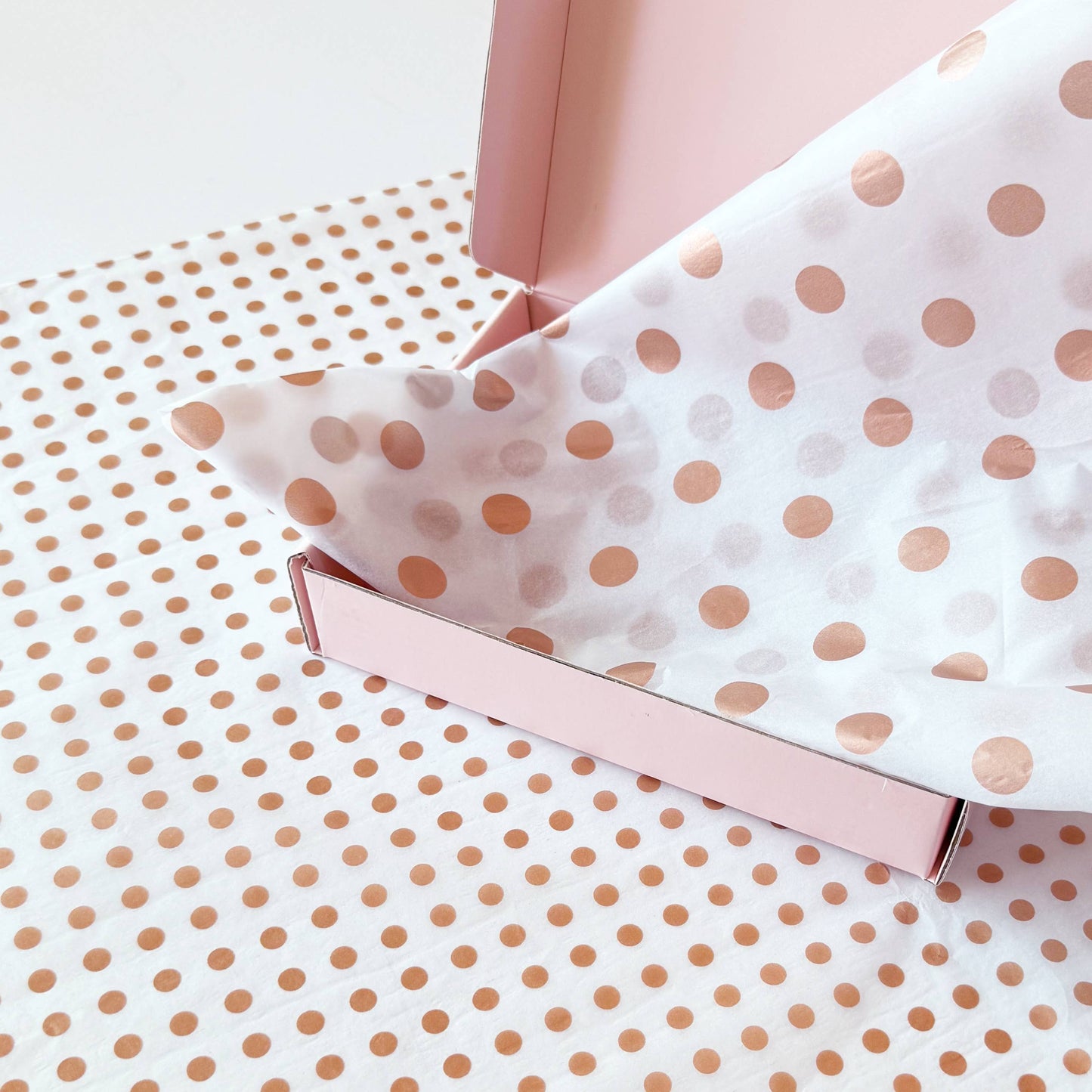 150pc, 28x20" Polka Dots 17g Wrapping Tissue Paper Sheets: Pink / Large Dot