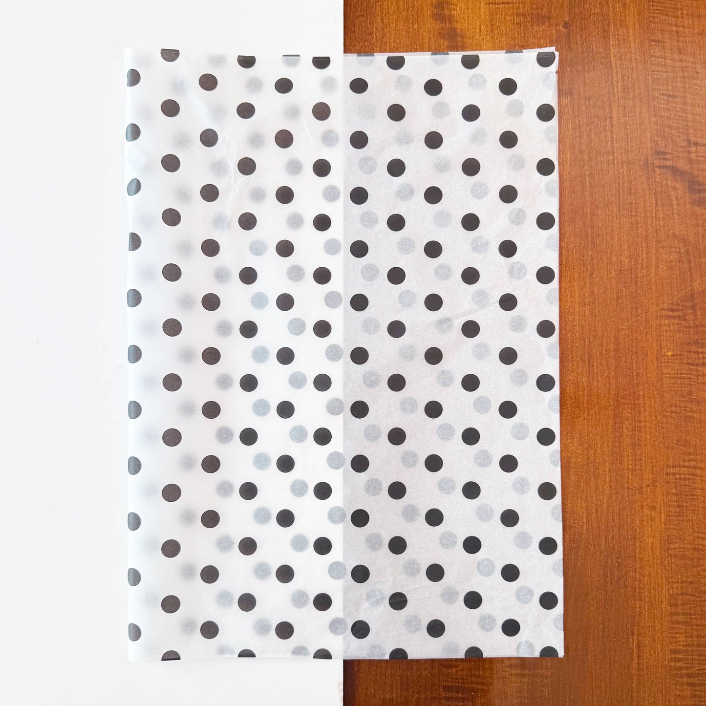 150pc, 28x20" Polka Dots 17g Wrapping Tissue Paper Sheets: Pink / Large Dot