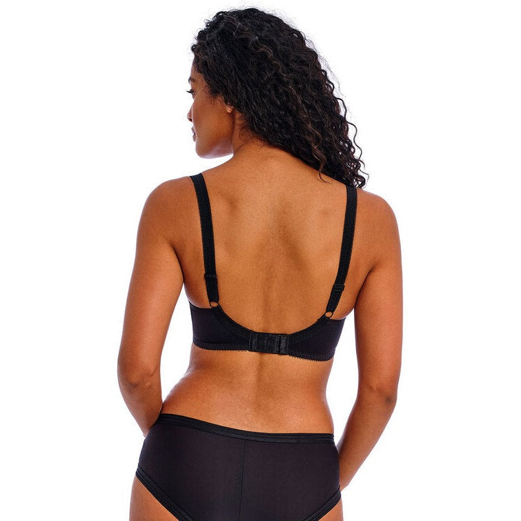 FREYA DECO MOULDED PLUNGE BRA BLACK